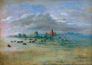 Sioux Village, Lake Calhoun, near Fort Snelling, 1835-1836.