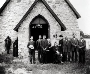 Whipple at St. Cornelia's Church at Birch Coulee Mission.